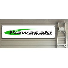 Kawasaki Team Racing Motorcycling Garage/Workshop Banner
